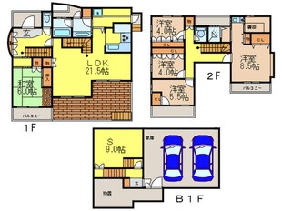 佐竹台貸家の物件間取画像